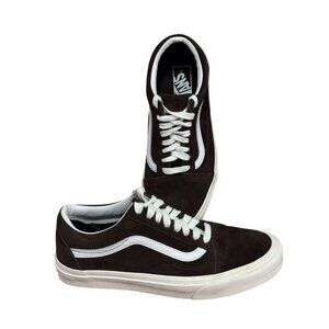 VANS UNISEX LOW TOP SUEDE BROWN SHOES SKATER ECO DRY MENS 8 WOMENS 9.5